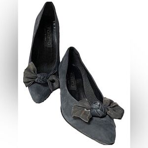 Gino Ferra Dark Navy Women's Shoes with Bow Detail
